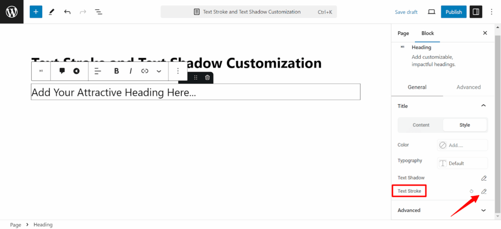 Text Stroke Customization 