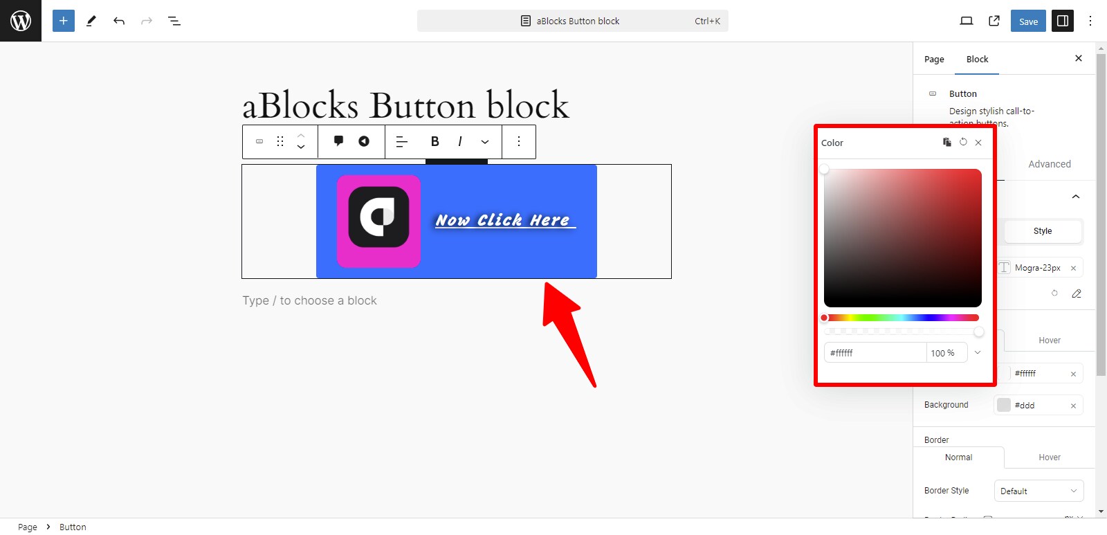 Customize Color sections 