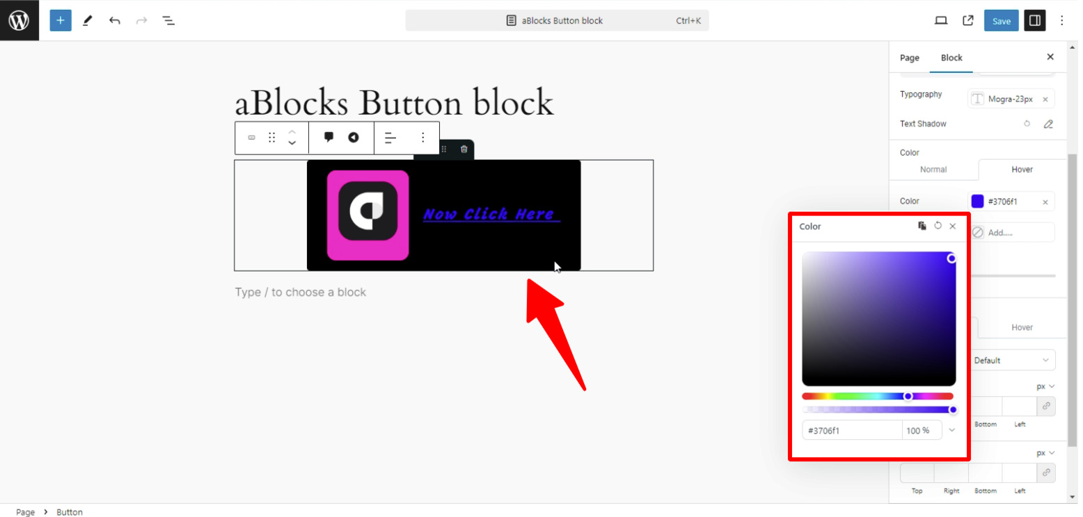 Customize Color sections 