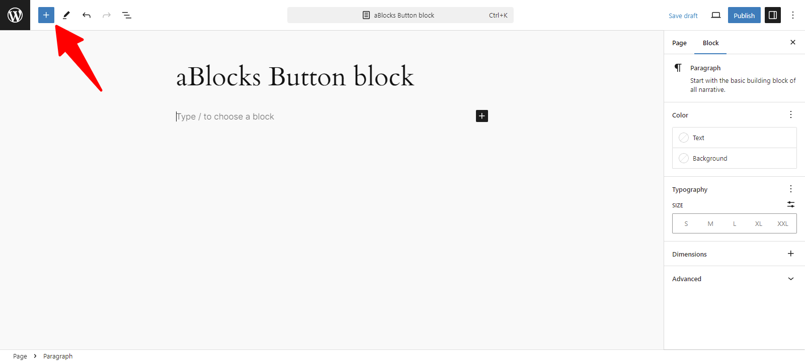 Navigate aBlocks all block