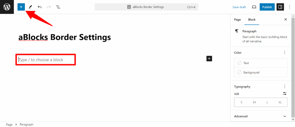 Navigate the Border Settings