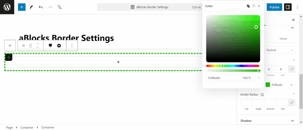 Border color Customization