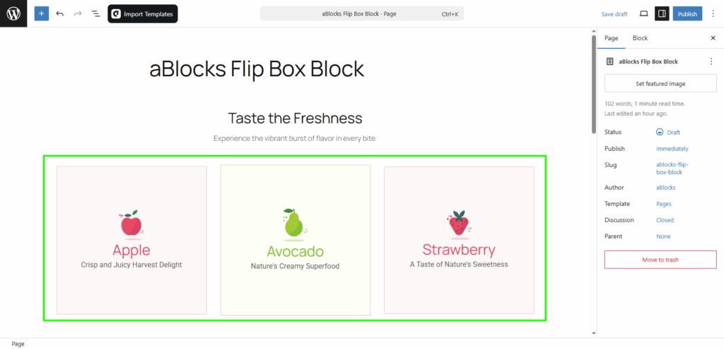 Add aBlocks Flip Box Block