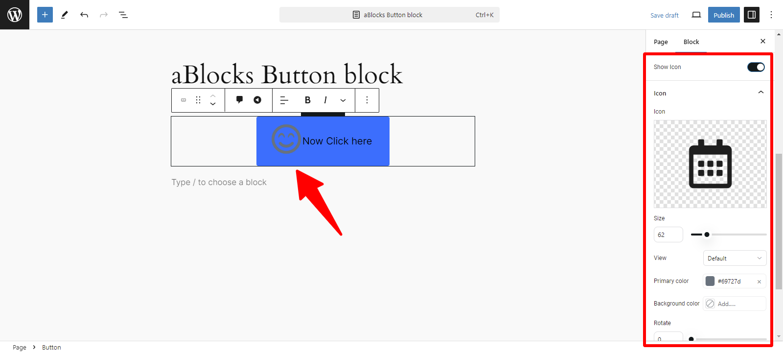 Customize Icon sections 