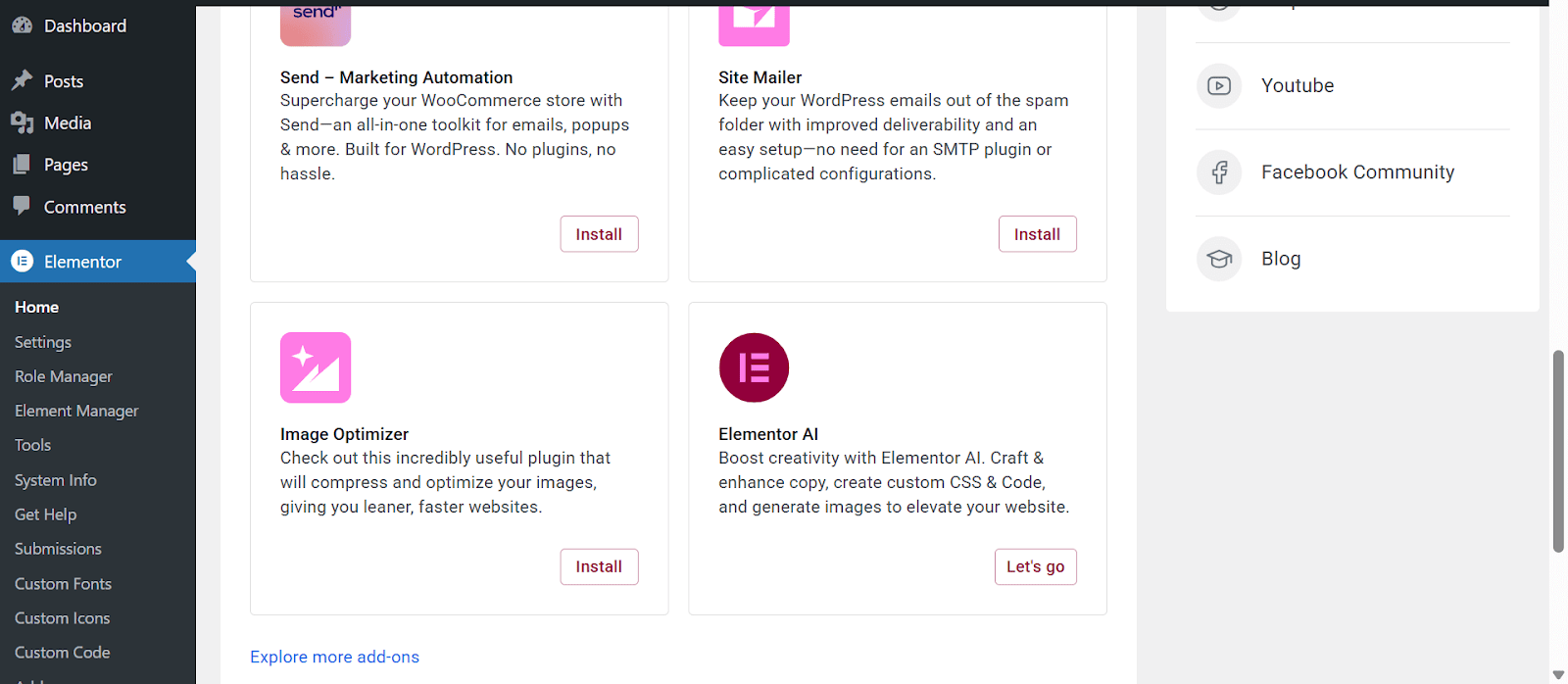 Elementor plugin