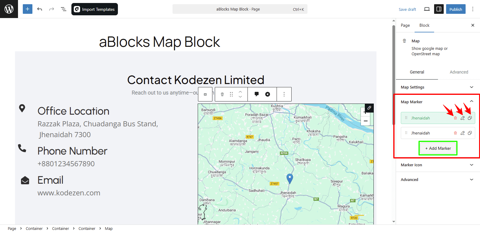 Customize the Map Maker options