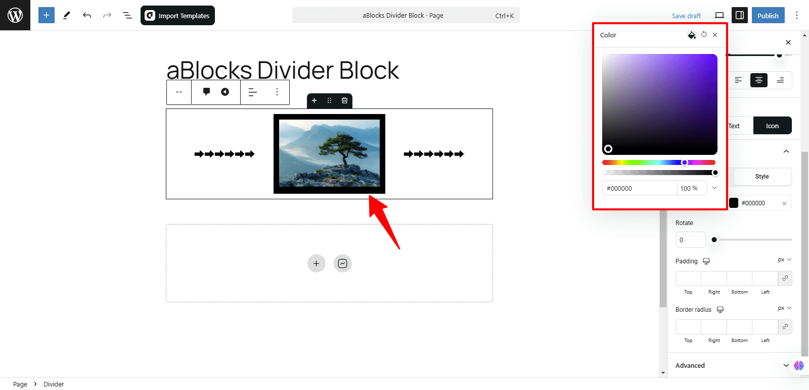Customize the Color option
