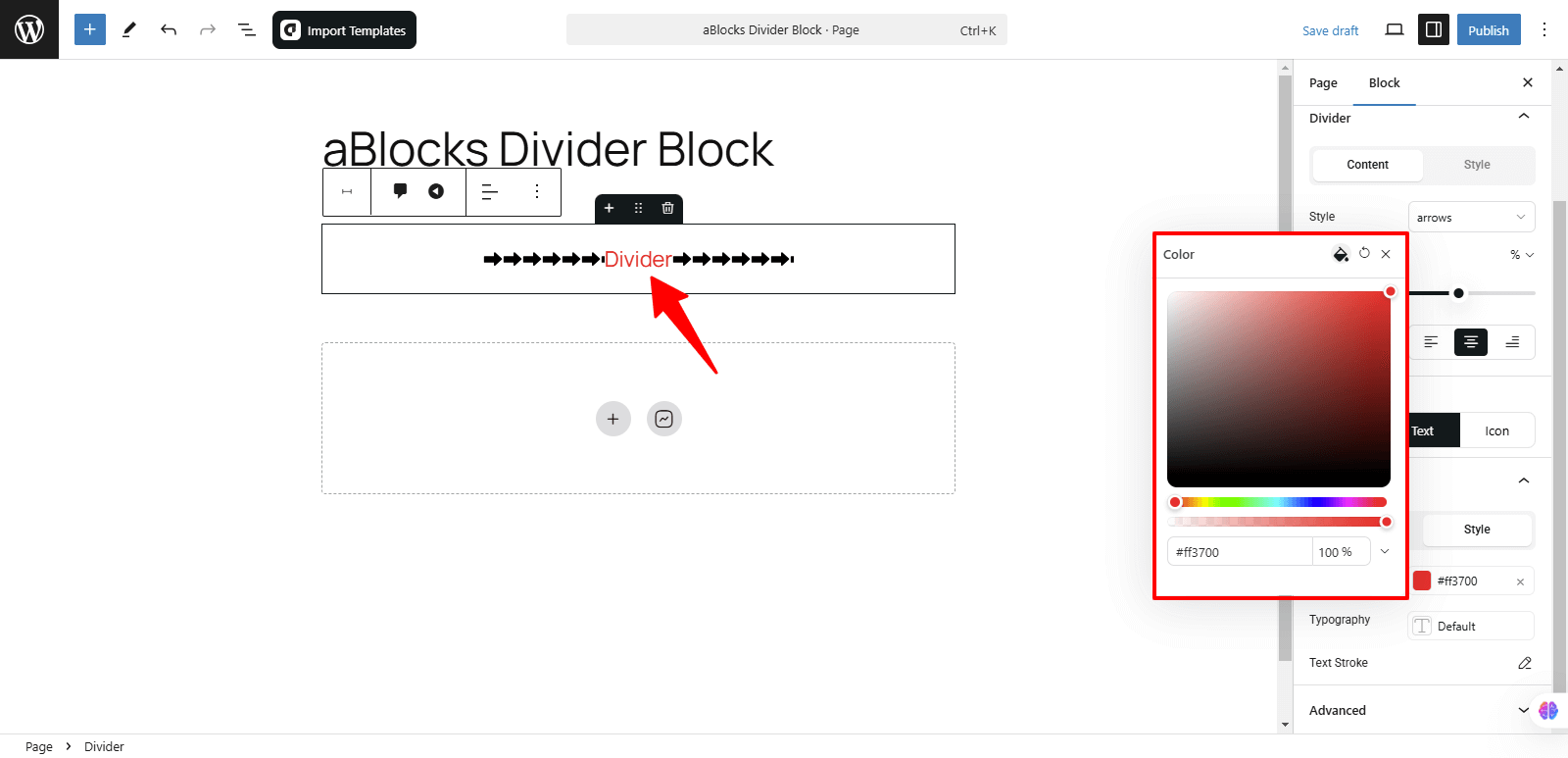 Customize the Color option