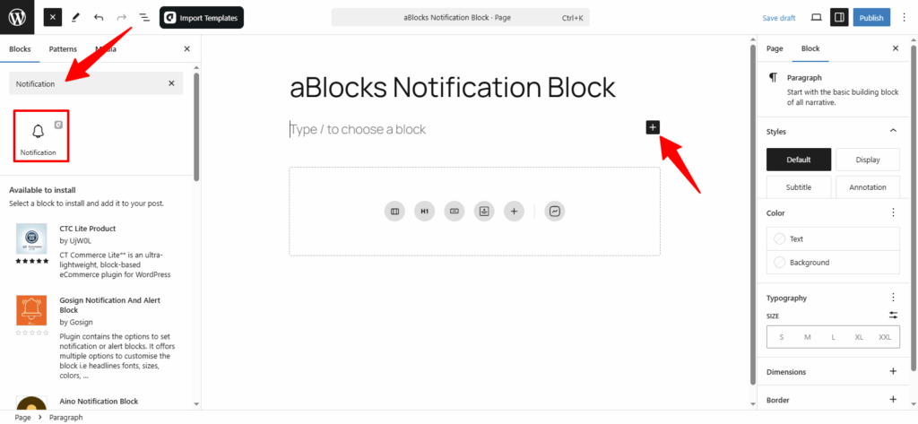 Added aBlocks Notification Block