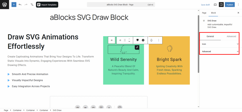 Customize the aBlocks SVG Draw Block