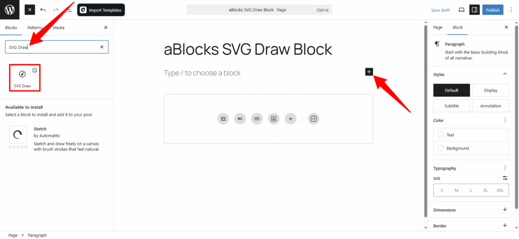 You’ll see all available aBlocks blocks