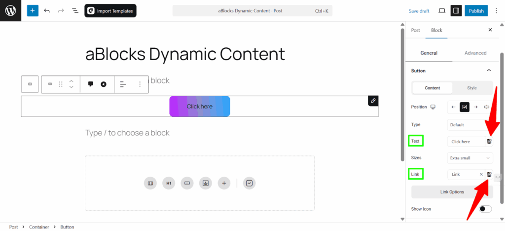Enable Dynamic Content