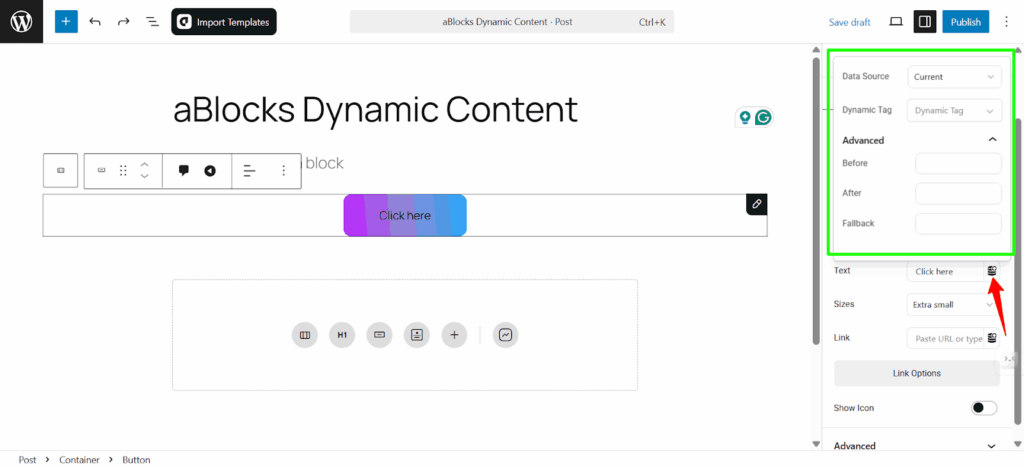 Configure Dynamic Options