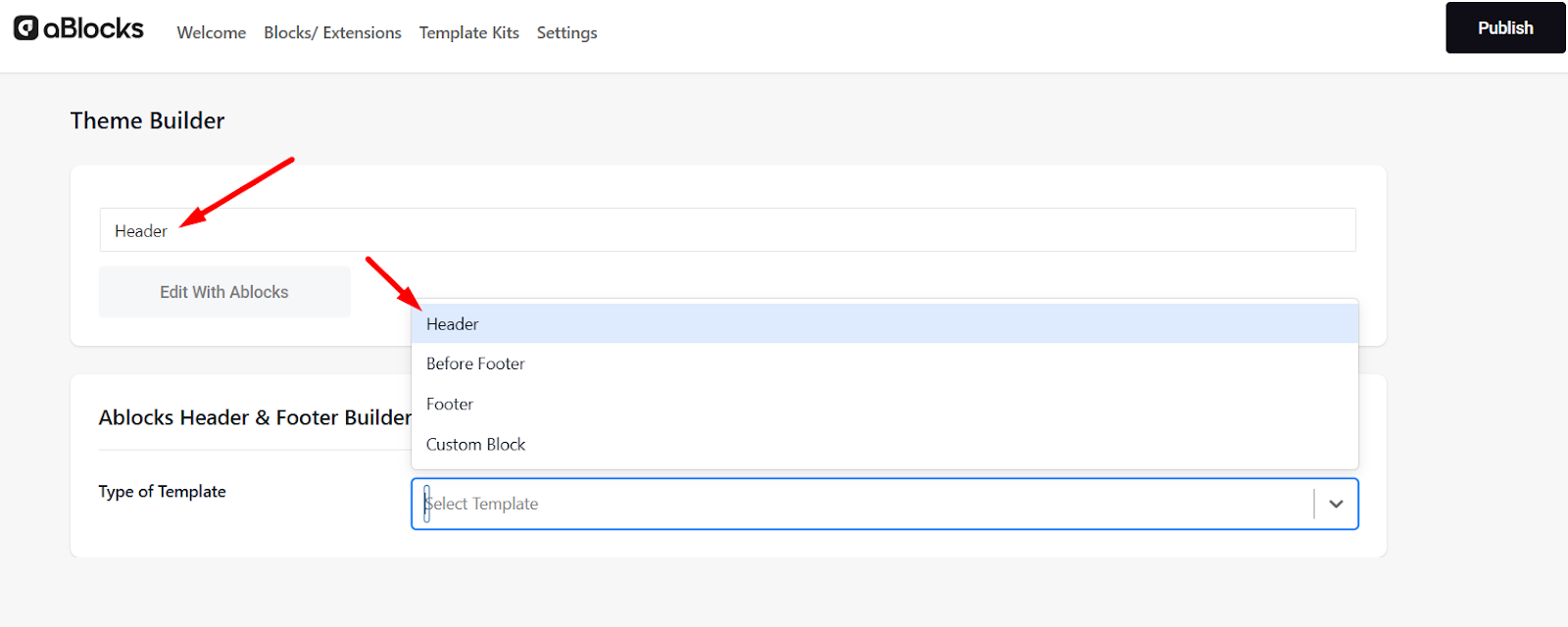 Set a Title and Choose Template Type
