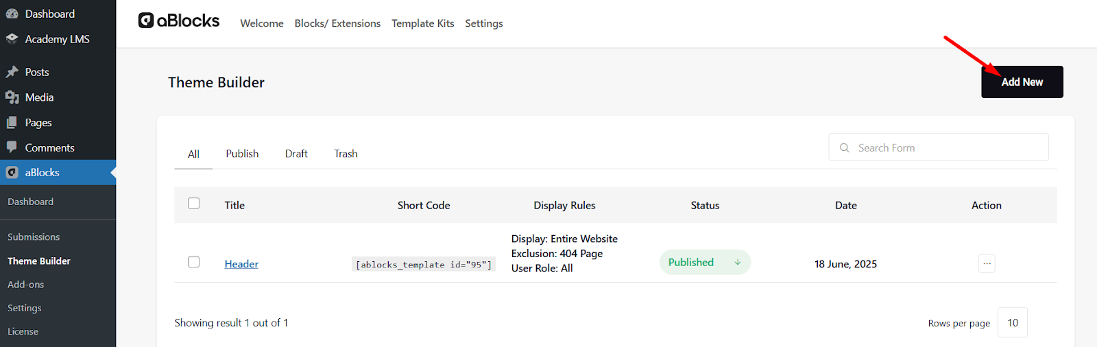 Create a Footer Template