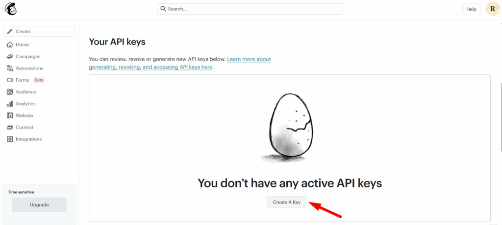 Create a New API Key