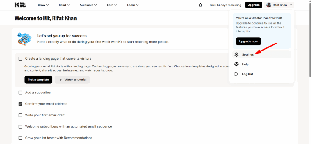 Generate Your ConvertKit API Key