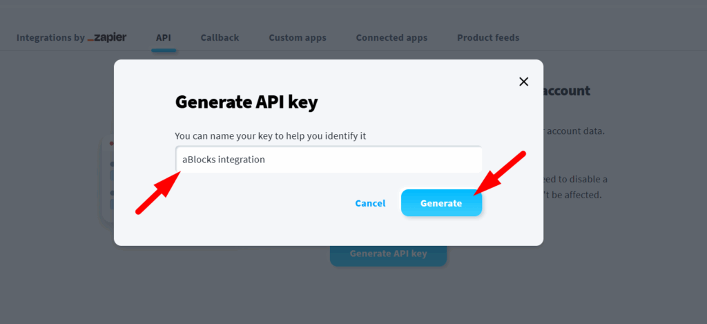 Generate API Key