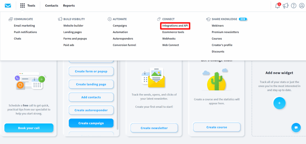 Generate Your GetResponse API Key