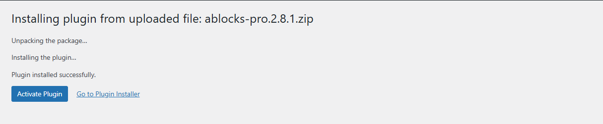 activate plugin